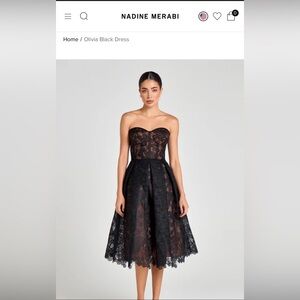 NADINE MERABI OLIVIA BLACK DRESS